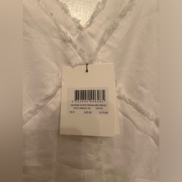 NWT Dissh Georgie white fringe linen dress - Picture 4 of 7